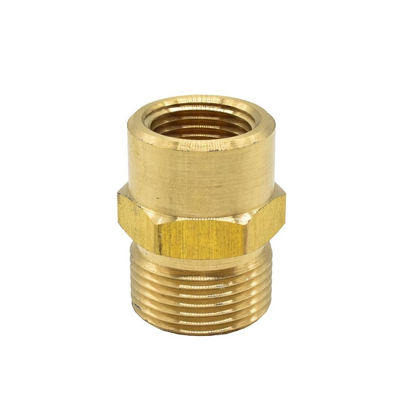 Interstate Pneumatics PW7150 Pressure Washer M22 x 1/4 inch FNPT Brass Adapter, 4000 PSI - Image 1